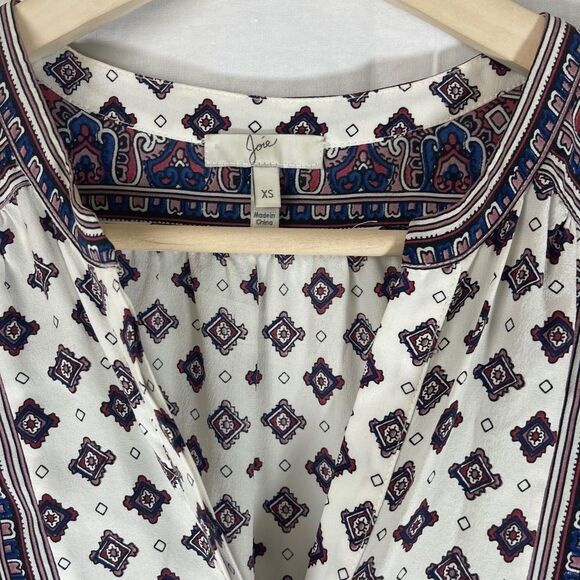 Joie Akeela White Print Long Sleeve Romper Sz XS - Picture 13 of 13